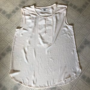 J crew Ivory Silk Keyhole Front Tunic